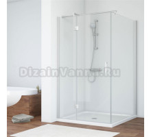 Душевой уголок Vegas Glass AFP-Fis 110 07 01 L профиль матовый хром, стекло прозрачное