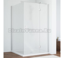 Душевой уголок Vegas Glass AFP-Fis 110 07 10 R профиль матовый хром, стекло сатин