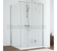 Душевой уголок Vegas Glass AFP-Fis 120 08 01 R профиль глянцевый хром, стекло прозрачное