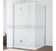 Душевой уголок Vegas Glass AFP-Fis 120 08 10 L профиль глянцевый хром, стекло сатин