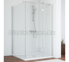 Душевой уголок Vegas Glass AFP-Fis 120 07 01 R профиль матовый хром, стекло прозрачное