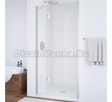 Душевая дверь в нишу Vegas Glass AFP 100 07 01 L профиль матовый хром, стекло прозрачное