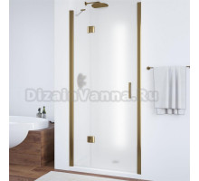 Душевая дверь в нишу Vegas Glass AFP 100 05 10 L профиль бронза, стекло сатин