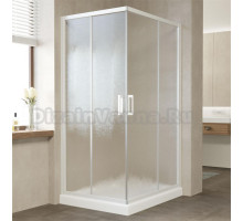Душевой уголок Vegas Glass ZA-F 90*80 01 02 профиль белый, стекло шиншилла