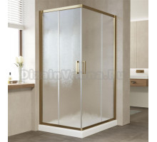 Душевой уголок Vegas Glass ZA-F 90*80 05 02 профиль бронза, стекло шиншилла