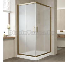 Душевой уголок Vegas Glass ZA-F 90*80 05 10 профиль бронза, стекло сатин