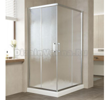 Душевой уголок Vegas Glass ZA-F 100*80 08 02 профиль глянцевый хром, стекло шиншилла