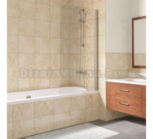 Шторка на ванну Vegas Glass EV Lux 75 08 01 R профиль глянцевый хром, стекло прозрачное