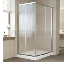 Душевой уголок Vegas Glass ZA-F 110*80 08 02 профиль глянцевый хром, стекло шиншилла