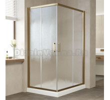 Душевой уголок Vegas Glass ZA-F 110*80 05 02 профиль бронза, стекло шиншилла