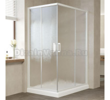 Душевой уголок Vegas Glass ZA-F 120*90 01 02 профиль белый, стекло шиншилла