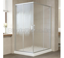 Душевой уголок Vegas Glass ZA-F 120*100 07 02 профиль матовый хром, стекло шиншилла