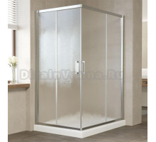Душевой уголок Vegas Glass ZA-F 120*110 08 02 профиль глянцевый хром, стекло шиншилла