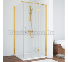 Душевой уголок Vegas Glass AFP-Fis 80 09 01 R профиль золото, стекло прозрачное