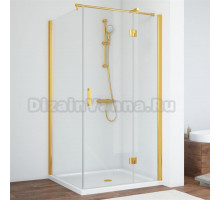 Душевой уголок Vegas Glass AFP-Fis 90 09 01 R профиль золото, стекло прозрачное