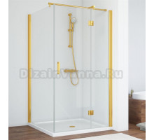 Душевой уголок Vegas Glass AFP-Fis 100 09 01 R профиль золото, стекло прозрачное