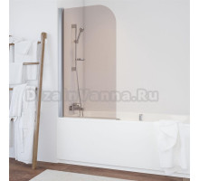 Шторка на ванну Vegas Glass EV 75 08 05 L профиль глянцевый хром, стекло бронза