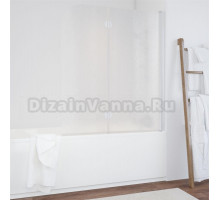 Шторка на ванну Vegas Glass E2V 120 01 02 R профиль белый, стекло шиншилла