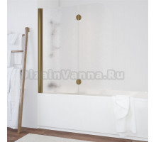 Шторка на ванну Vegas Glass E2V 120 05 02 L профиль бронза, стекло шиншилла