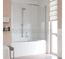 Шторка на ванну Vegas Glass ZV 150 08 01 профиль глянцевый хром, стекло прозрачное