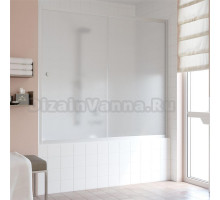 Шторка на ванну Vegas Glass ZV 160 08 10 профиль глянцевый хром, стекло сатин