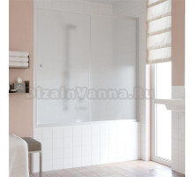 Шторка на ванну Vegas Glass ZV 160 07 10 профиль матовый хром, стекло сатин