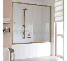 Шторка на ванну Vegas Glass ZV 160 05 01 профиль бронза, стекло прозрачное