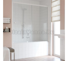 Шторка на ванну Vegas Glass ZV 170 01 01 профиль белый, стекло прозрачное