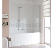 Шторка на ванну Vegas Glass ZV 170 07 01 профиль матовый хром, стекло прозрачное