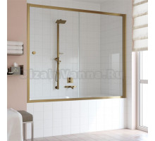 Шторка на ванну Vegas Glass ZV 170 05 01 профиль бронза, стекло прозрачное