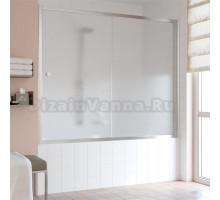 Шторка на ванну Vegas Glass ZV 180 08 10 профиль глянцевый хром, стекло сатин