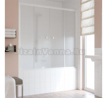 Шторка на ванну Vegas Glass Z2V 150 01 10 профиль белый, стекло сатин