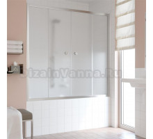 Шторка на ванну Vegas Glass Z2V 150 08 10 профиль глянцевый хром, стекло сатин