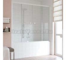 Шторка на ванну Vegas Glass Z2V 160 01 01 профиль белый, стекло прозрачное