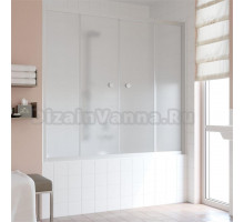 Шторка на ванну Vegas Glass Z2V 160 07 10 профиль матовый хром, стекло сатин