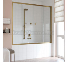 Шторка на ванну Vegas Glass Z2V 160 05 01 профиль бронза, стекло прозрачное