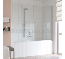 Шторка на ванну Vegas Glass Z2V 170 07 01 профиль матовый хром, стекло прозрачное