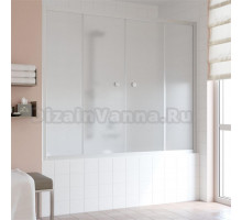 Шторка на ванну Vegas Glass Z2V 170 07 10 профиль матовый хром, стекло сатин