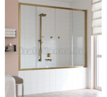 Шторка на ванну Vegas Glass Z2V 170 05 01 профиль бронза, стекло прозрачное