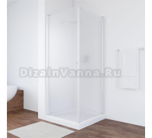 Душевой уголок Vegas Glass EP-Fis 80 01 10 L профиль белый, стекло сатин