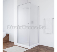 Душевой уголок Vegas Glass EP-Fis 80 07 10 L профиль матовый хром, стекло сатин