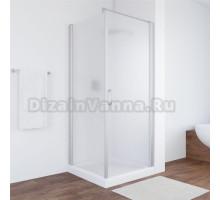 Душевой уголок Vegas Glass EP-Fis 80 07 10 R профиль матовый хром, стекло сатин