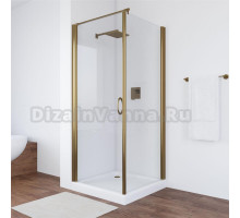 Душевой уголок Vegas Glass EP-Fis 80 05 01 L профиль бронза, стекло прозрачное