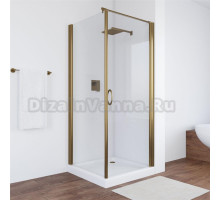 Душевой уголок Vegas Glass EP-Fis 80 05 01 R профиль бронза, стекло прозрачное