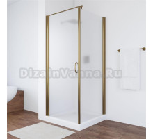 Душевой уголок Vegas Glass EP-Fis 80 05 10 L профиль бронза, стекло сатин