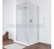Душевой уголок Vegas Glass EP-Fis 80*90 07 01 L профиль матовый хром, стекло прозрачное