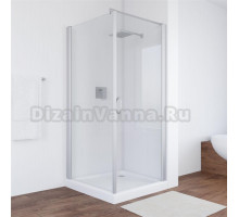 Душевой уголок Vegas Glass EP-Fis 80*90 07 01 R профиль матовый хром, стекло прозрачное
