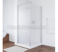 Душевой уголок Vegas Glass EP-Fis 80*90 07 10 L профиль матовый хром, стекло сатин
