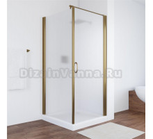 Душевой уголок Vegas Glass EP-Fis 80*90 05 10 R профиль бронза, стекло сатин
