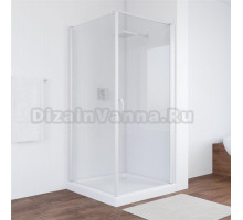 Душевой уголок Vegas Glass EP-Fis 90 01 01 R профиль белый, стекло прозрачное